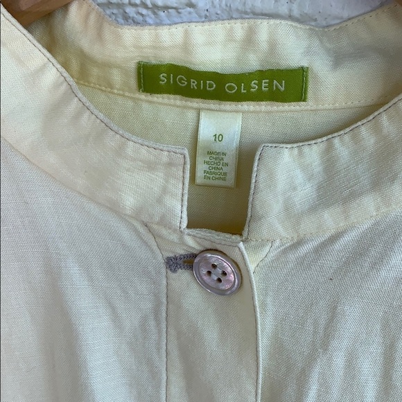 Sigrid Olson Linen Button Up Lightweight Jacket sz 10 - Picture 5 of 8